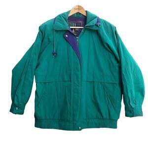 Vintage Towne by London Fog Green Jacket‎ Winter Coat Size Large
